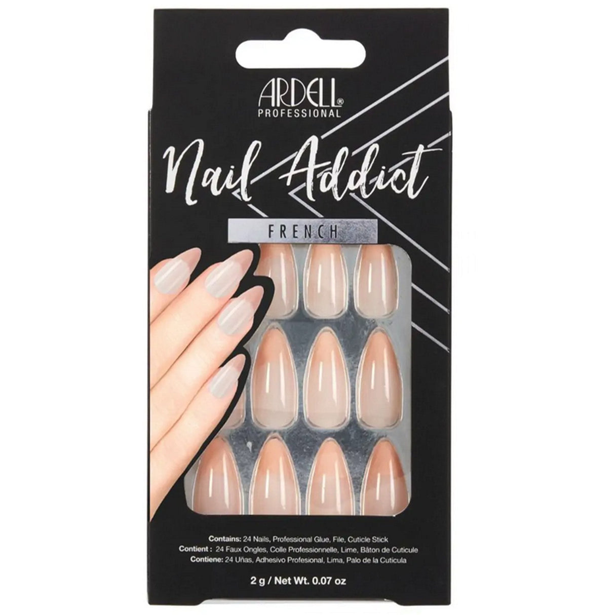 Nail Addict French False Nails - Nude French (28 Nails) (63863)