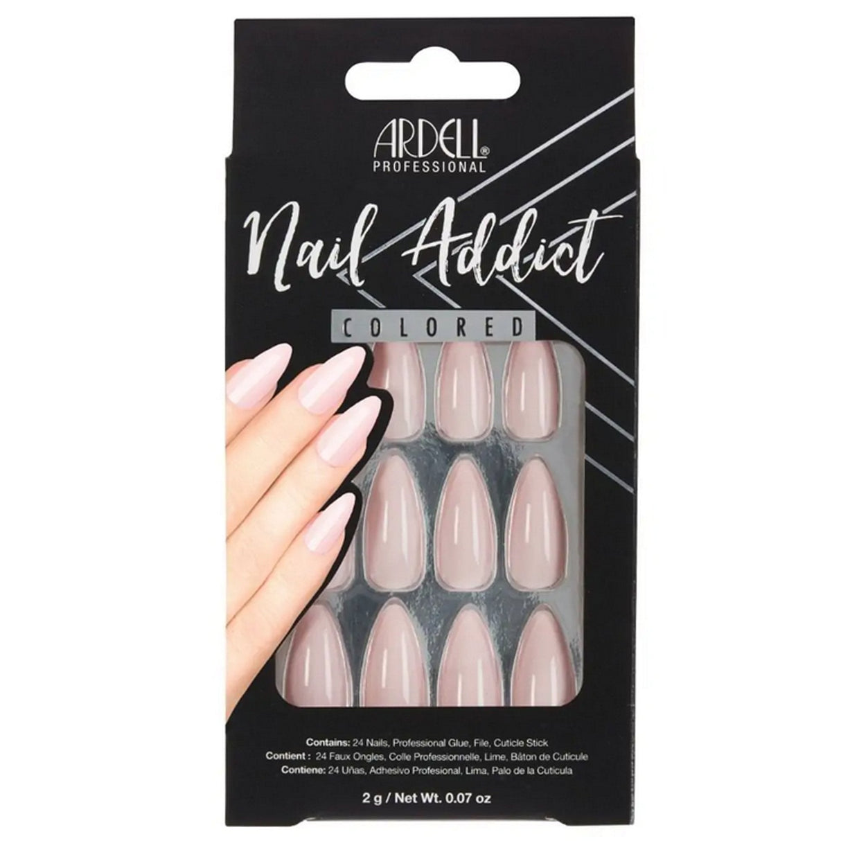 Nail Addict Solid False Nails - Think Pink (28 Nails) (63865)