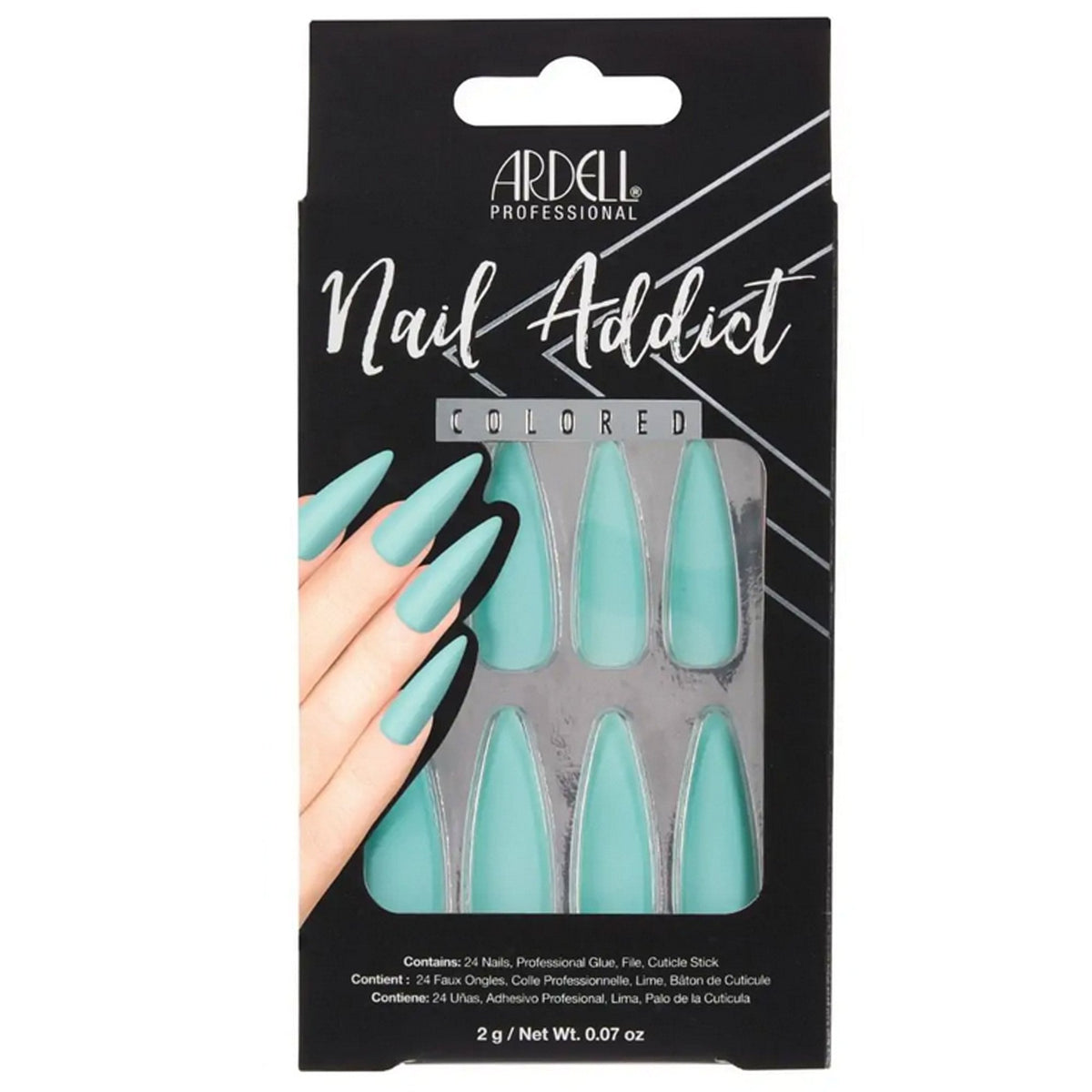 Nail Addict Solid False Nails - Blue Lagoon (28 Nails) (63867)