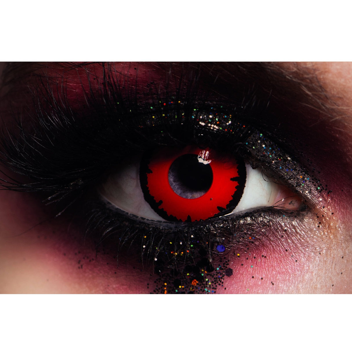 Dead Red Halloween Contact Lenses - 1 Year