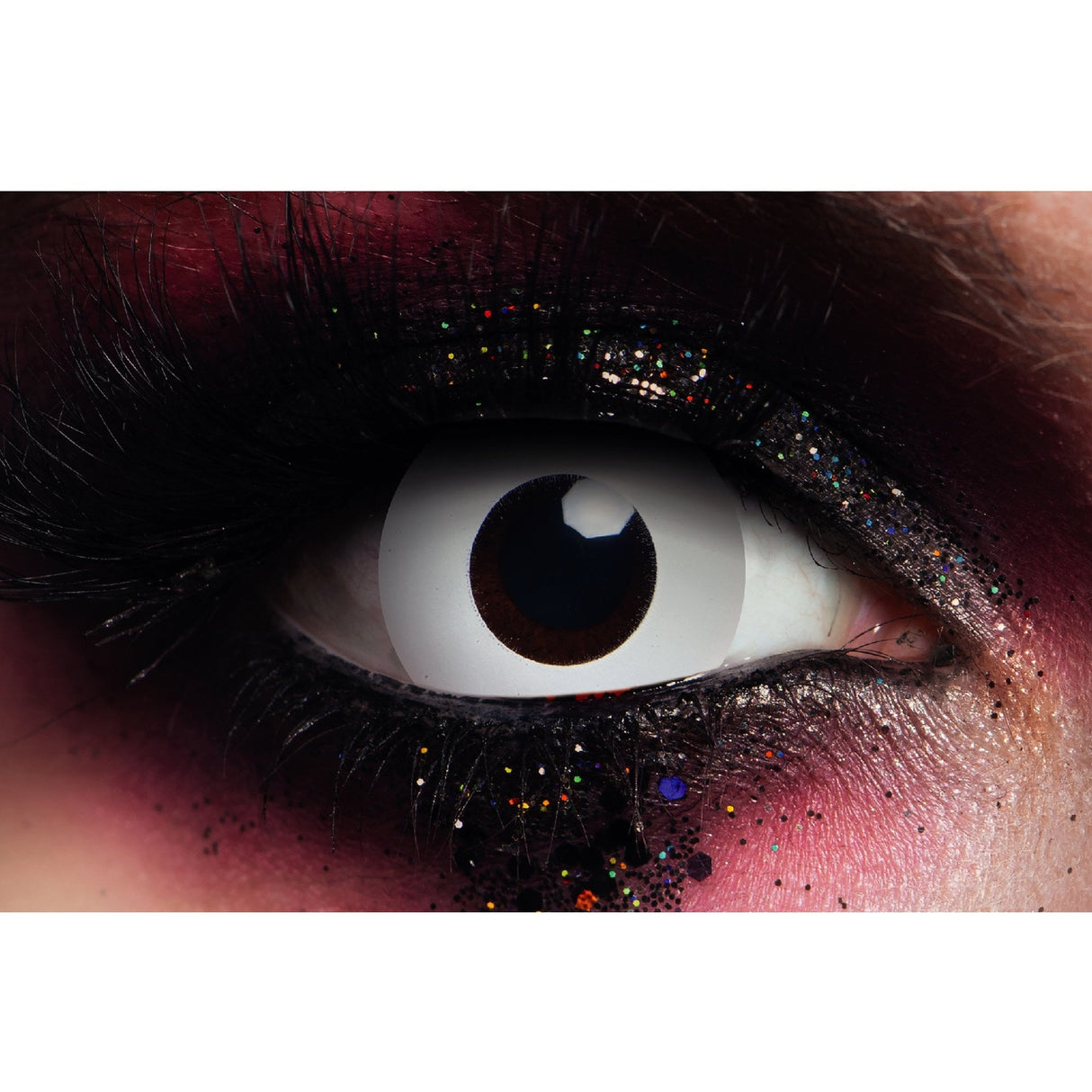 White Mini Sclera Halloween Contact Lenses - 1 Day