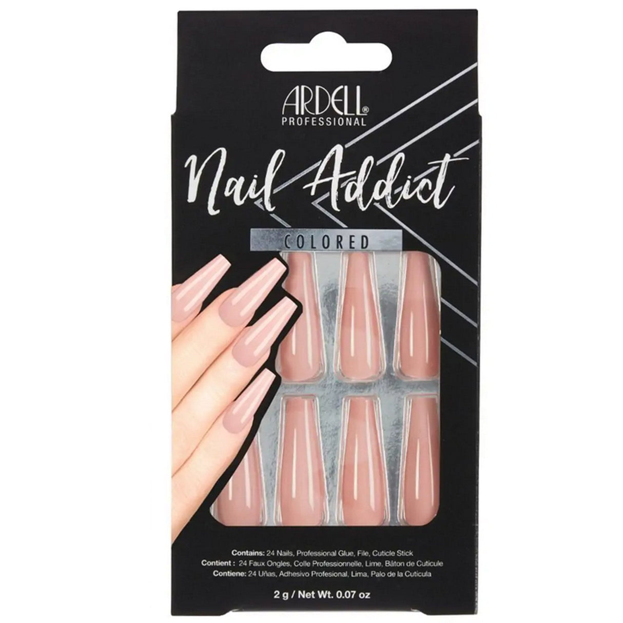 Nail Addict Solid False Nails - Nude Pink (28 Nails) (63871)