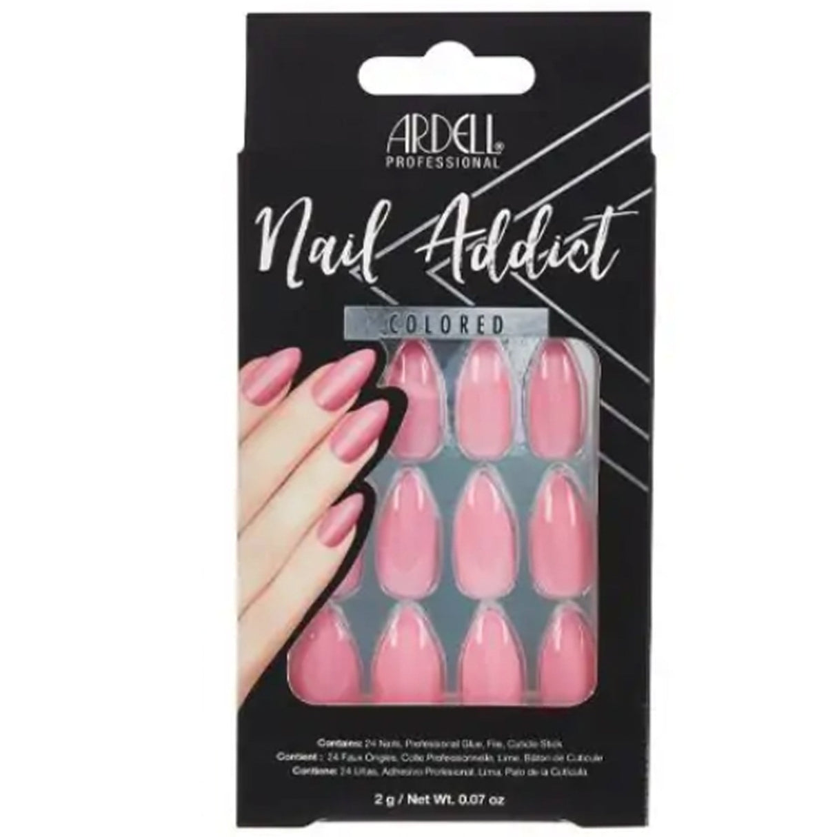 Nail Addict Solid False Nails - Luscious Pink (24 Nails) (66440)
