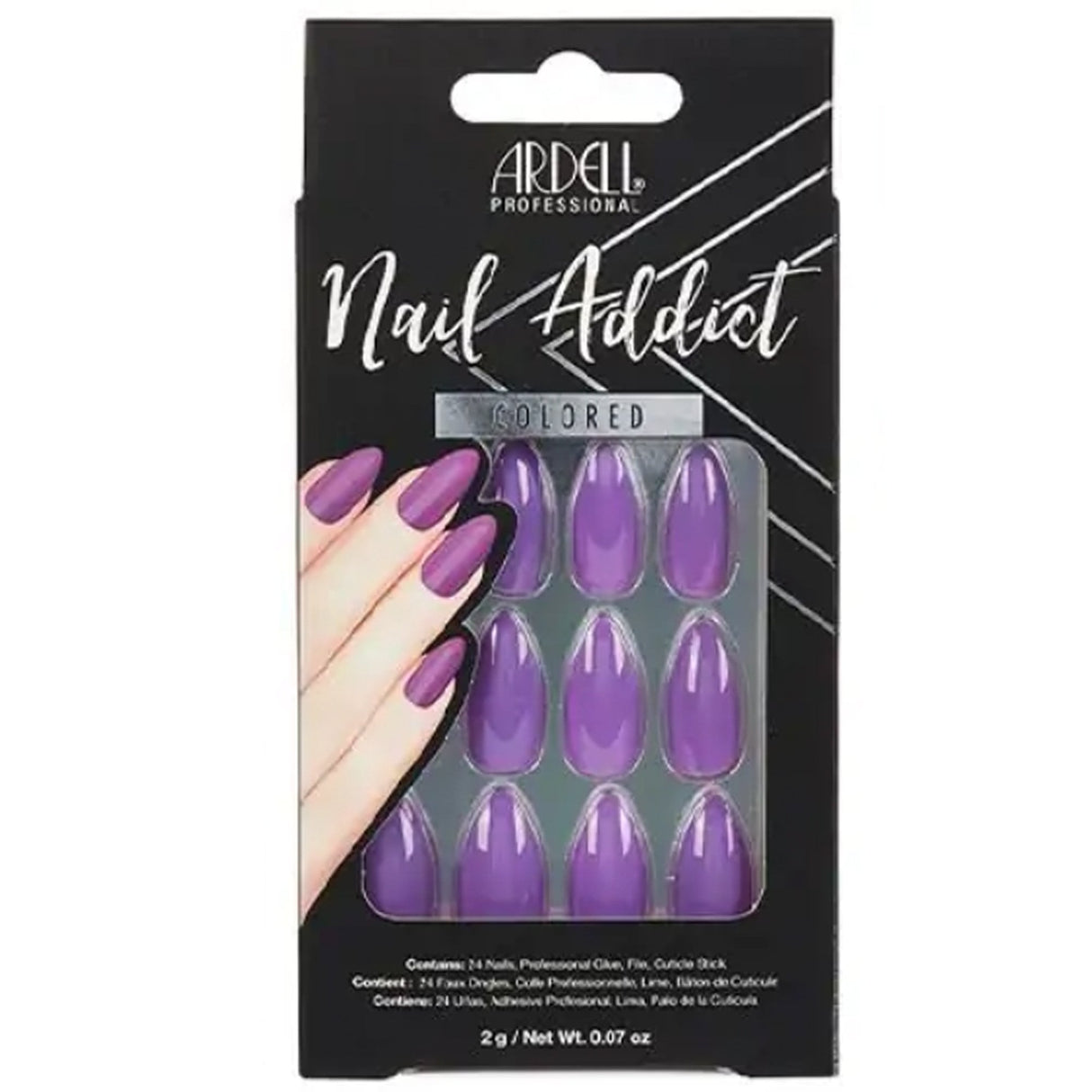 Nail Addict Solid False Nails - Purple Passion (24 Nails) (66409)