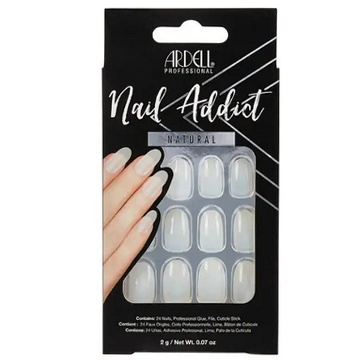 Nail Addict Natural False Nails - Oval (24 Nails) (63821)