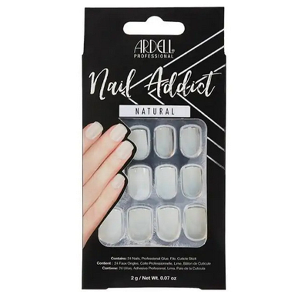 Nail Addict Natural False Nails - Squared (24 Nails) (63823)