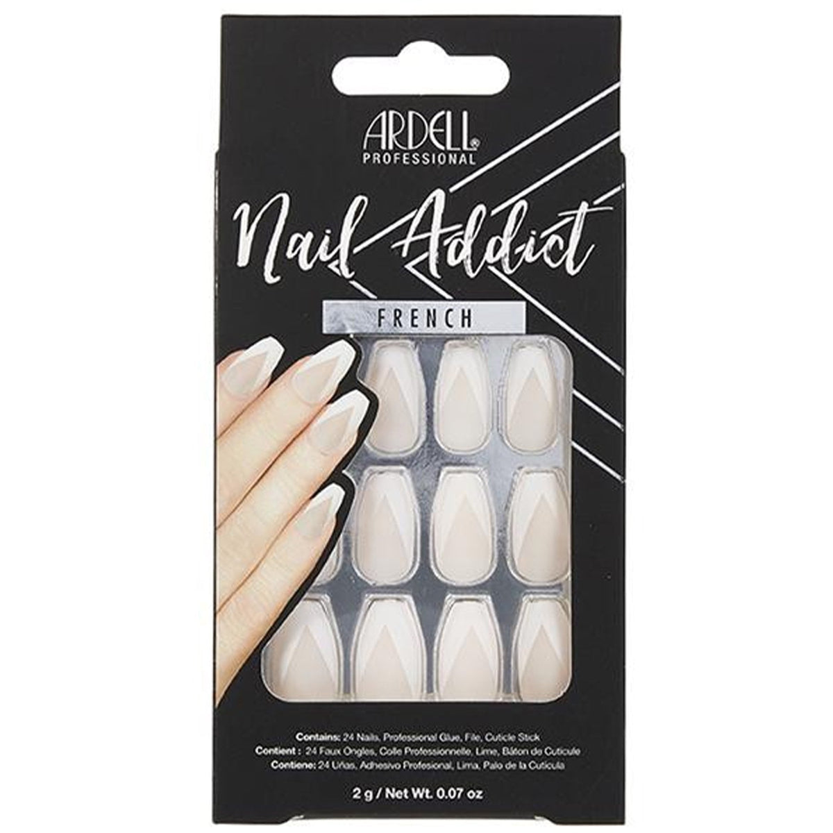 Nail Addict French False Nails - Modern French (28 Nails) (66443)