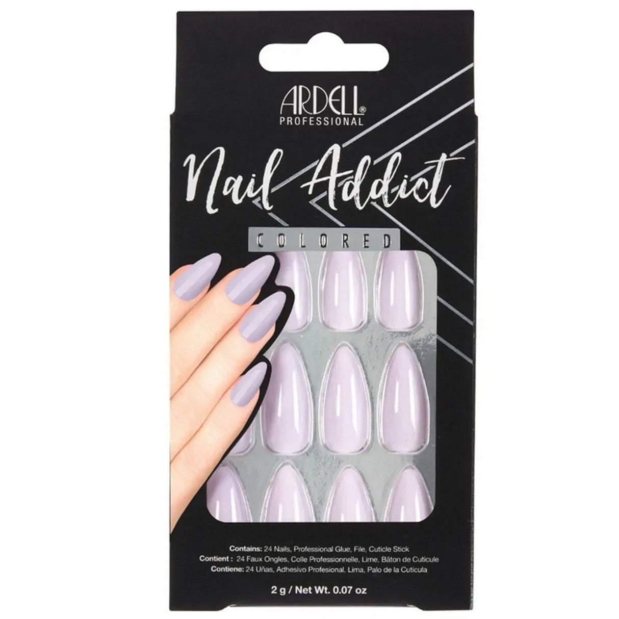 Nail Addict Solid False Nails - Lilac (28 Nails) (63869)
