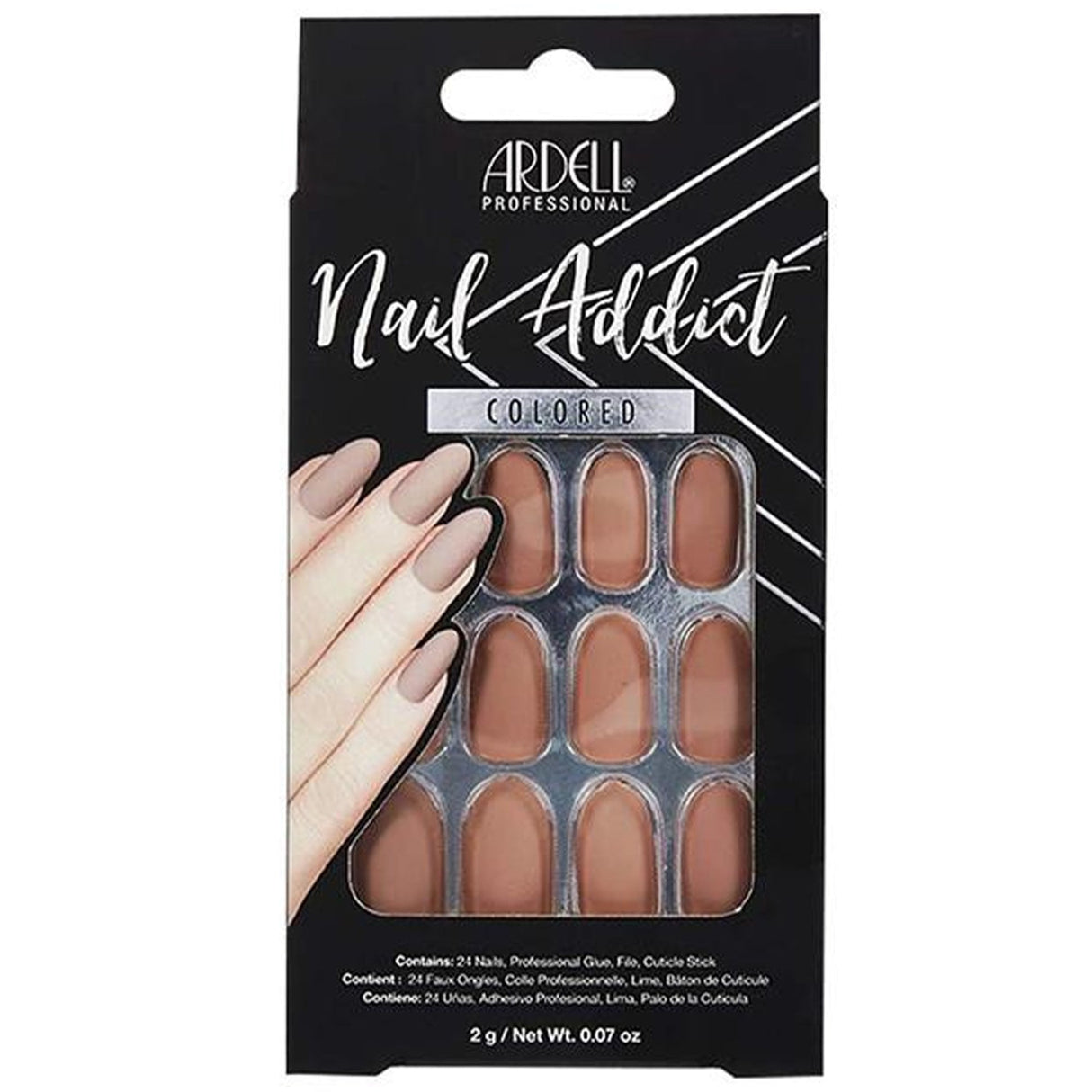 Nail Addict Solid False Nails - Barely There Nude (24 Nails) (66411)