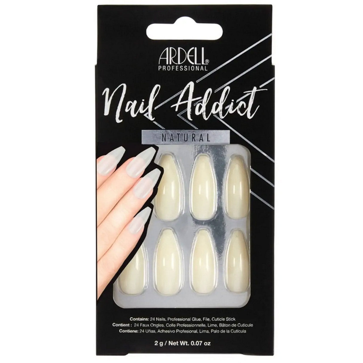 Nail Addict Natural False Nails - Ballerina Long (28 Nails) (61553)