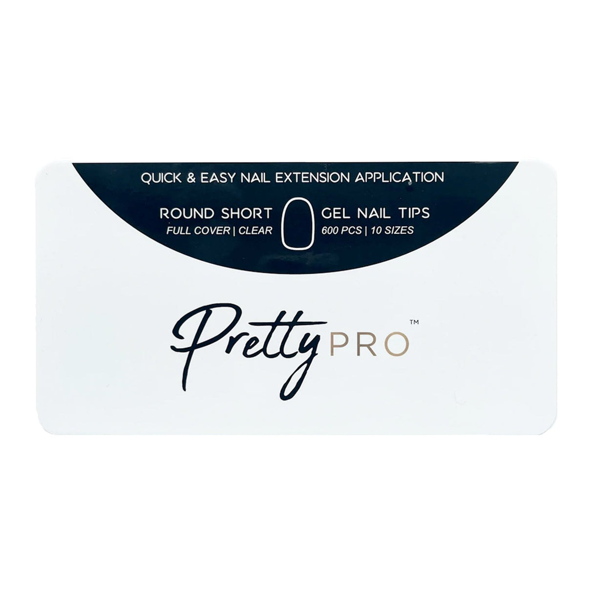 False Nail Soak Off Gelly Tips - Round & Short (600 Pieces) (41403)