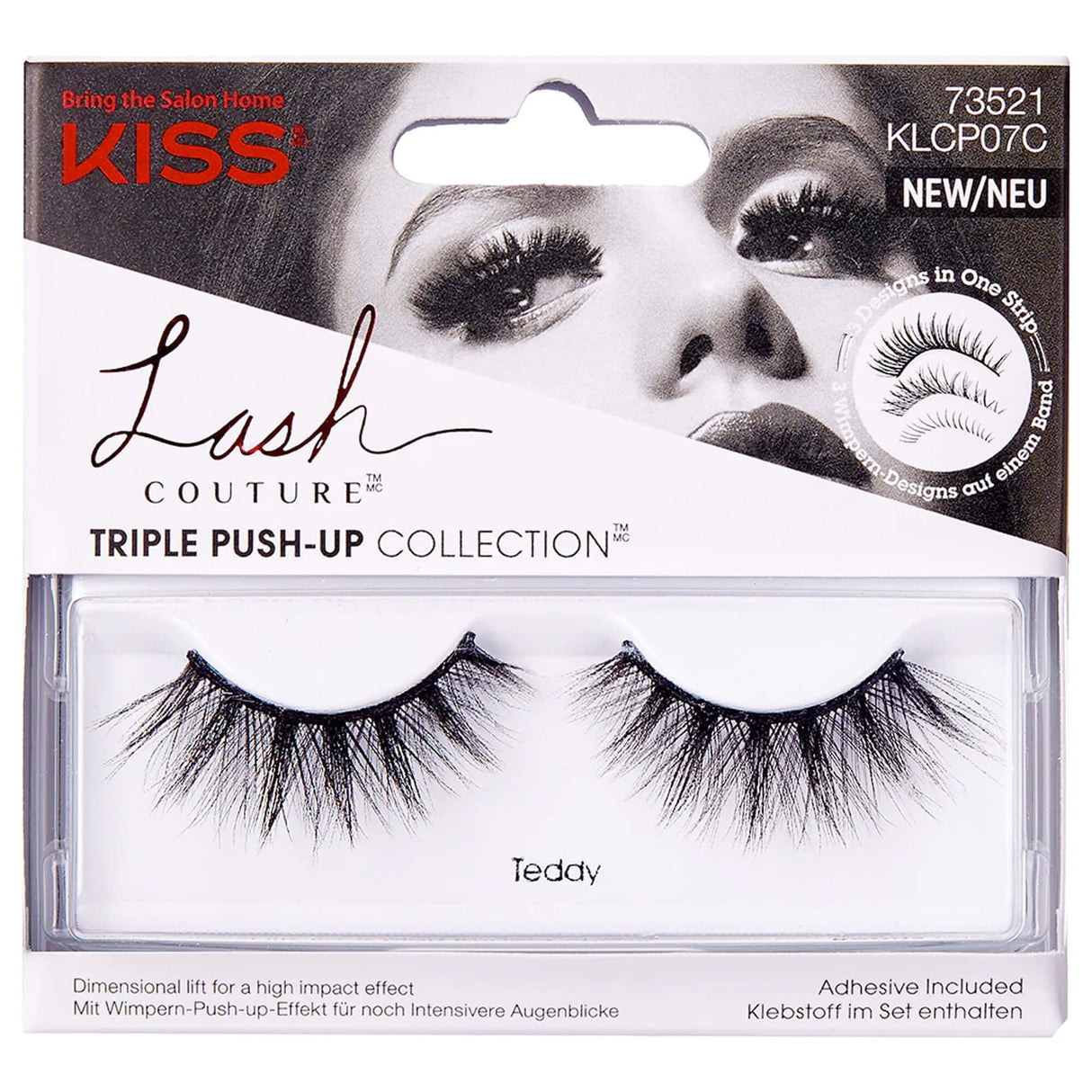 Lash Couture - Triple Push Up False Eyelashes - Teddy (Adhesive Included 1g)