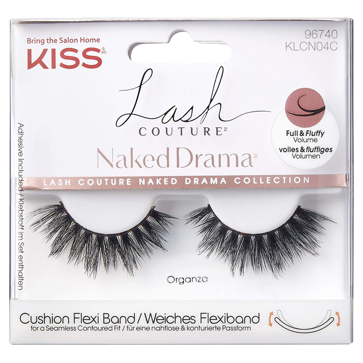 Lash Couture - Naked Drama Faux Mink False Eyelashes - Organza (Adhesive Included 1g)