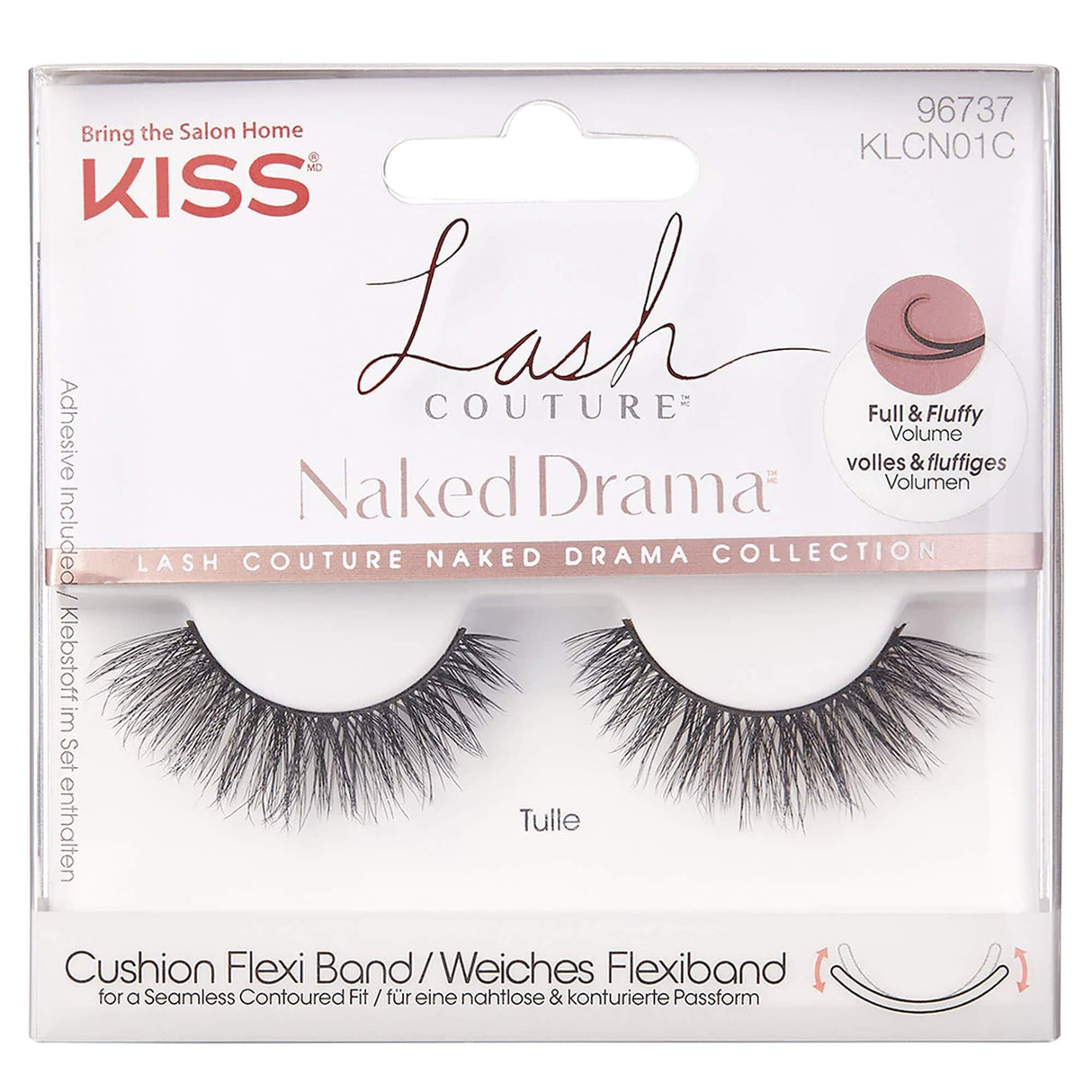 Lash Couture - Naked Drama Faux Mink False Eyelashes - Tulle (Adhesive Included 1g)