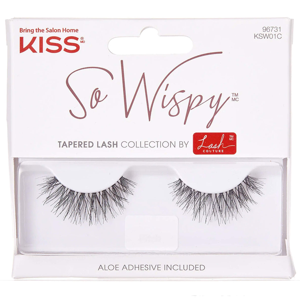 Lash Couture - Tapered False Eyelashes - So Wispy 01 (Adhesive Included 1g)