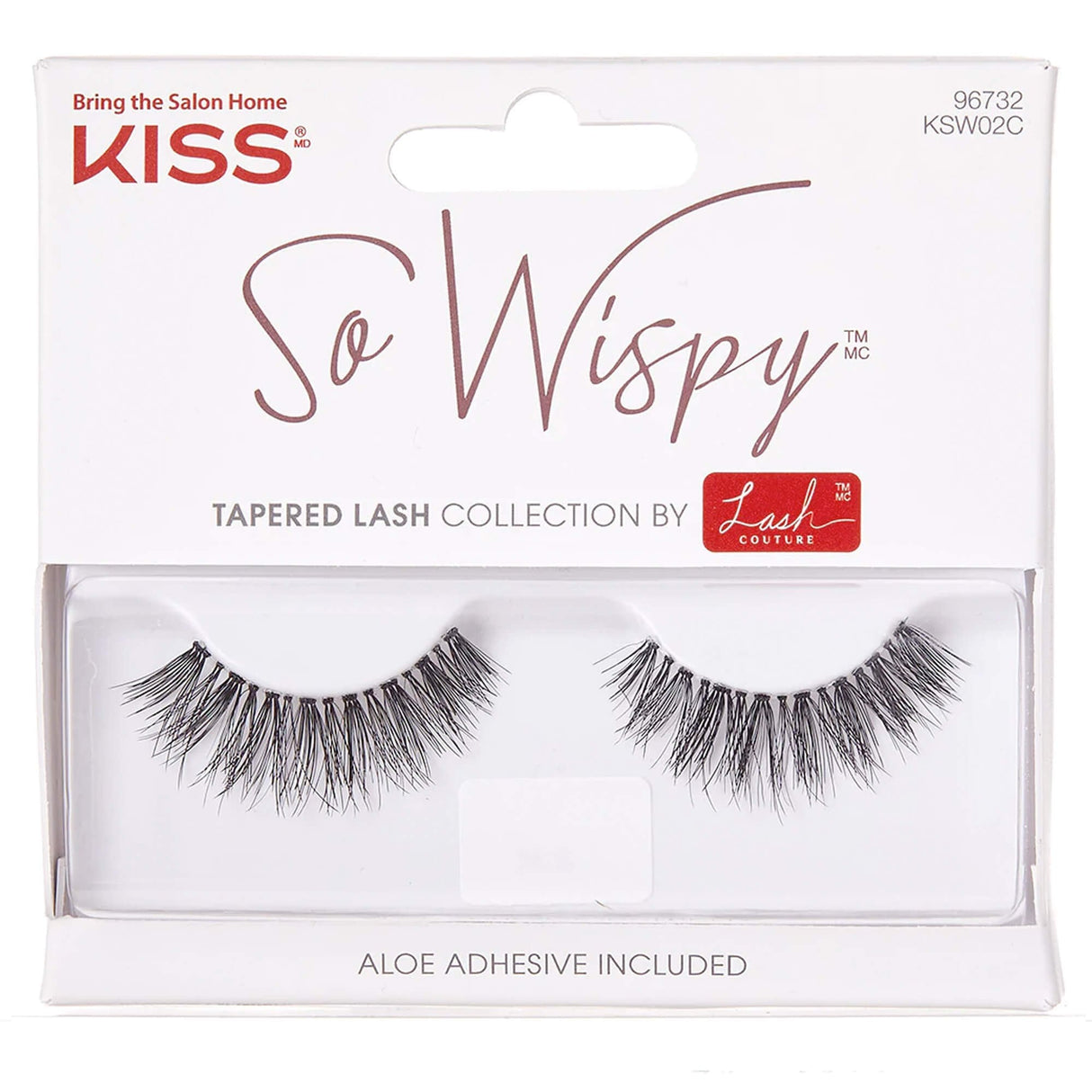 Lash Couture - Tapered False Eyelashes - So Wispy 02 (Adhesive Included 1g)