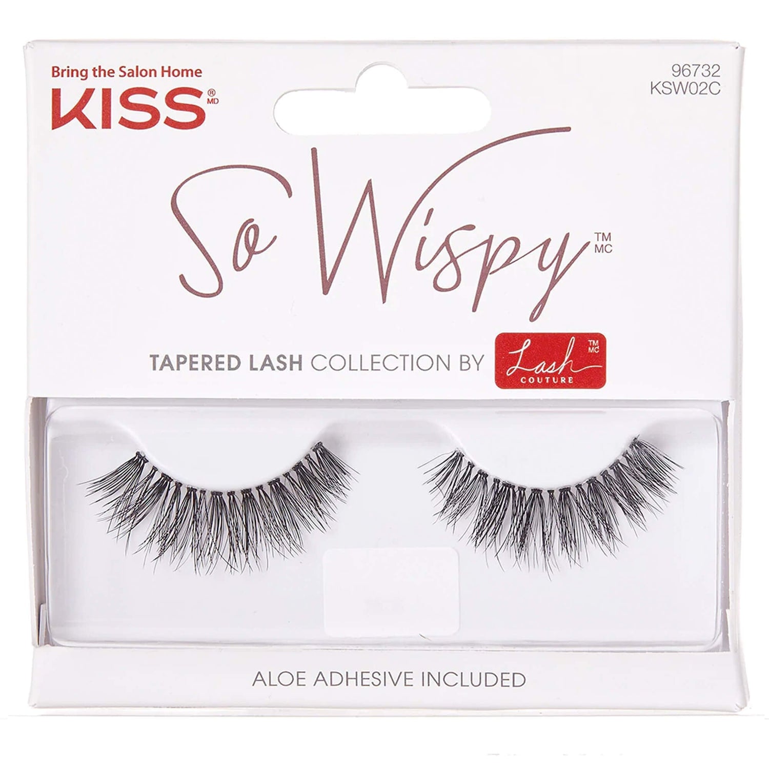 Lash Couture - Tapered False Eyelashes - So Wispy 02 (Adhesive Included 1g)