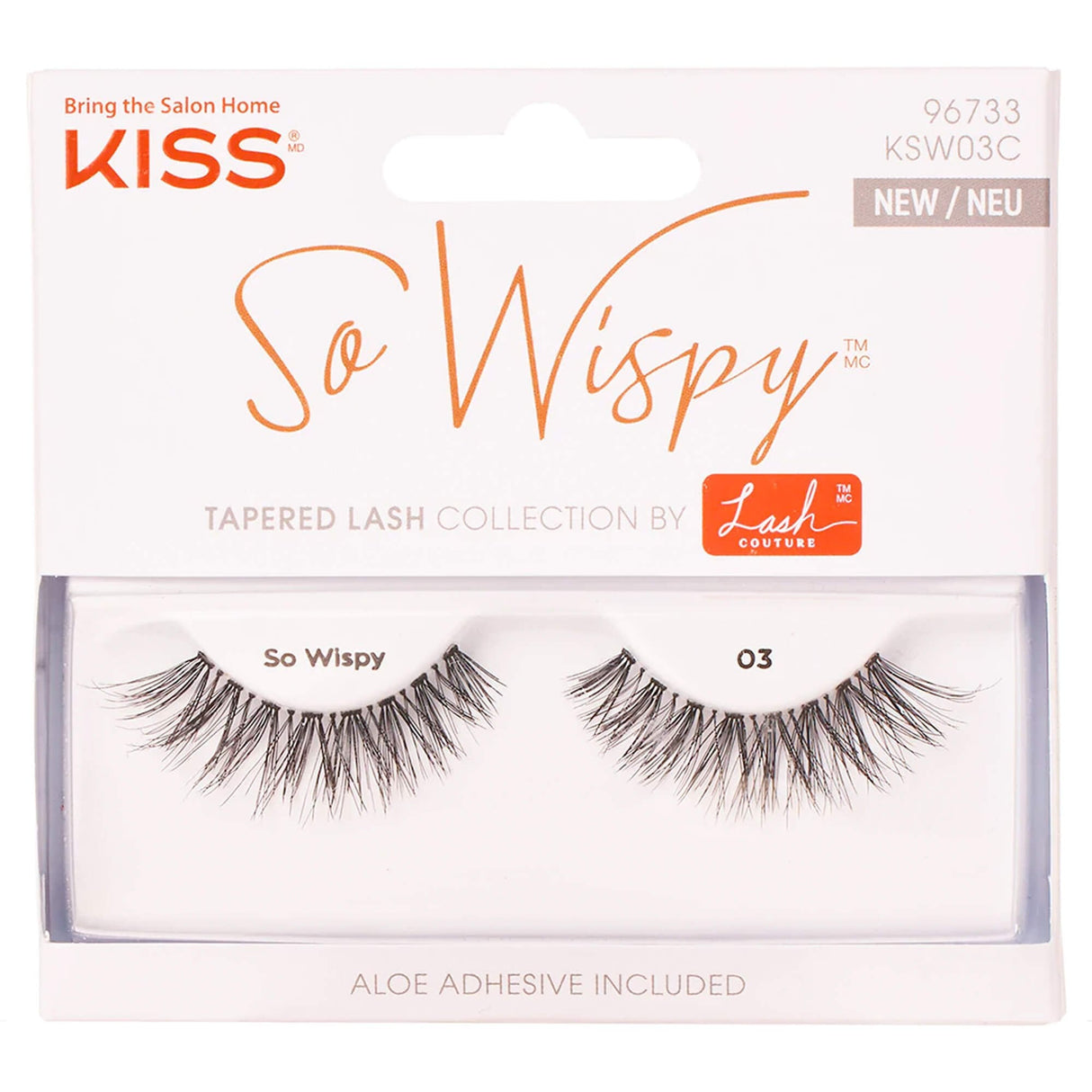 Lash Couture - Tapered False Eyelashes - So Wispy 03 (Adhesive Included 1g)