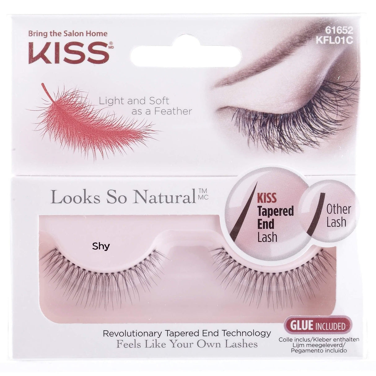 Looks So Natural - Natural False Eyelashes - Shy (Adhesive Included 1g)
