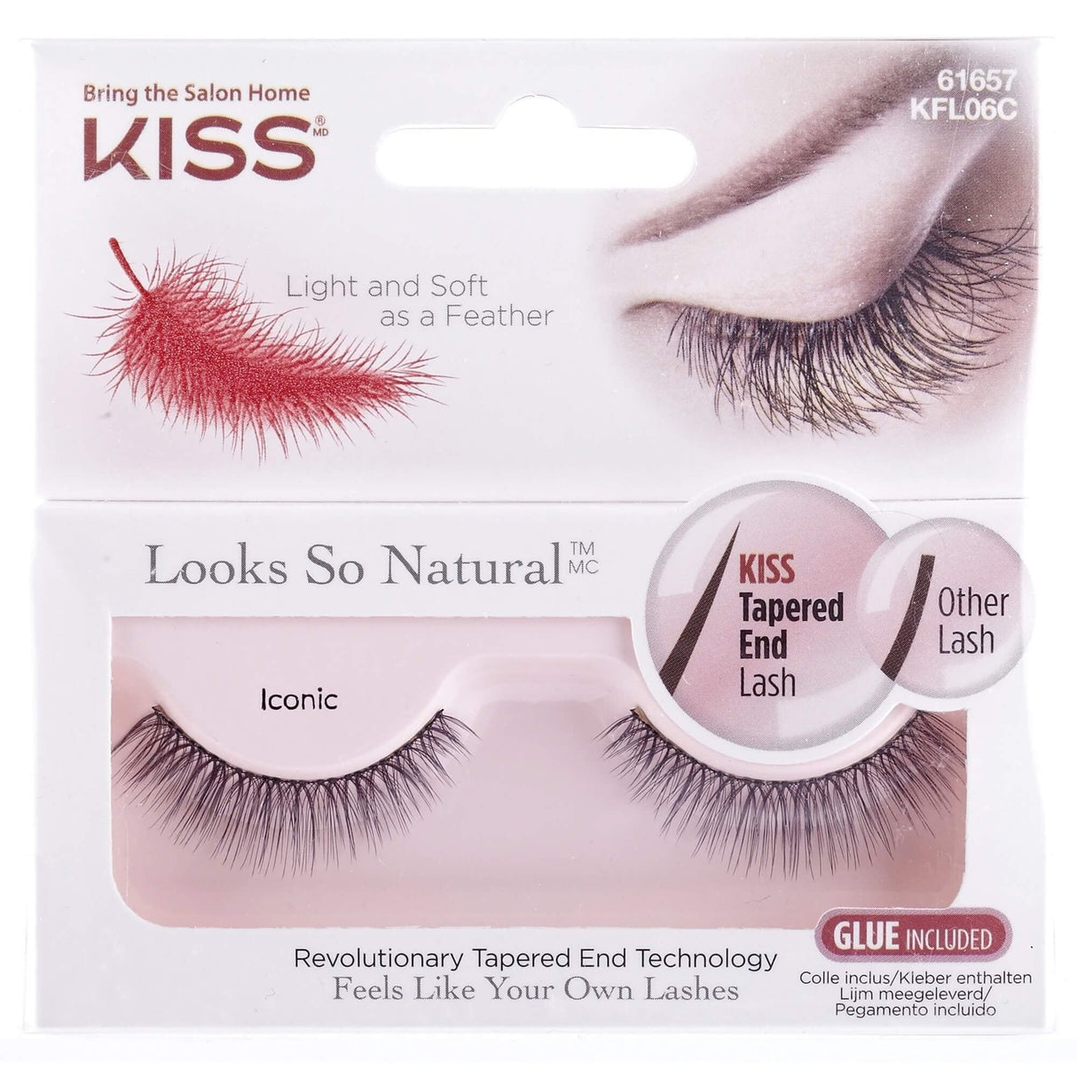 Looks So Natural - Natural False Eyelashes - Iconic (Adhesive Included 1g)