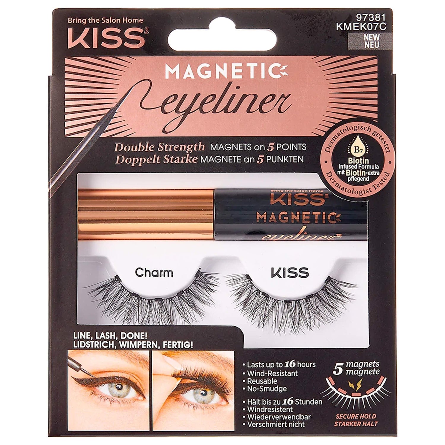 Magnetic False Eyelashes - Charm (Magnetic Eyeliner Included 5g)