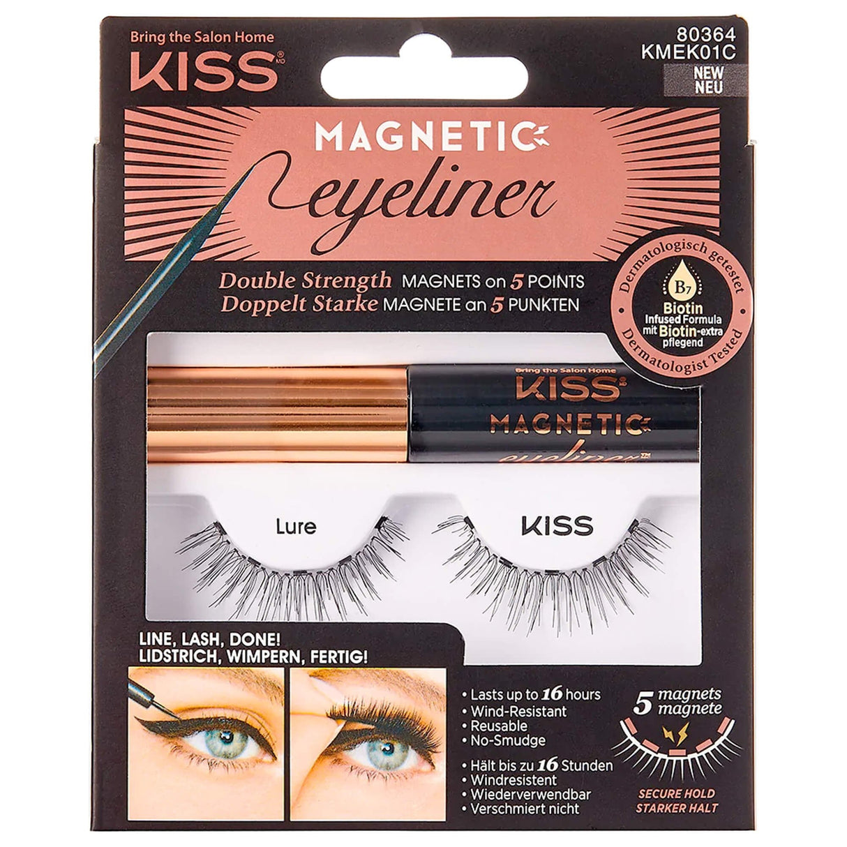 Magnetic False Eyelashes - Lure (Magnetic Eyeliner Included 5g)