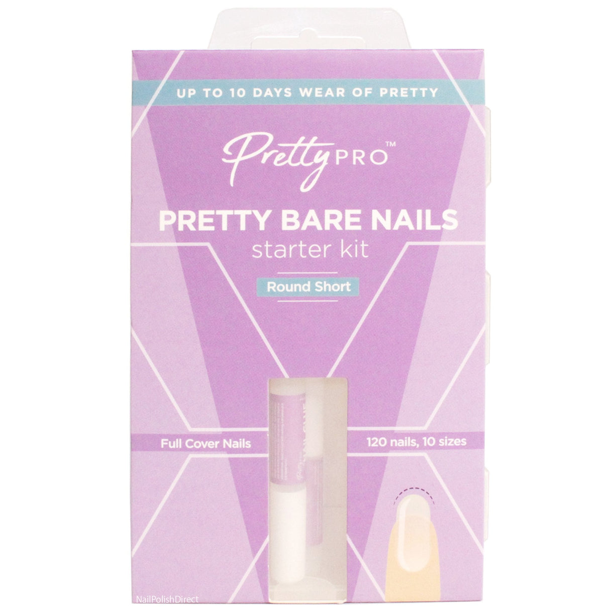 Pretty Bare Nails Starter Kit - Round Short (120pcs, 12 sizes)(BNSKRS)