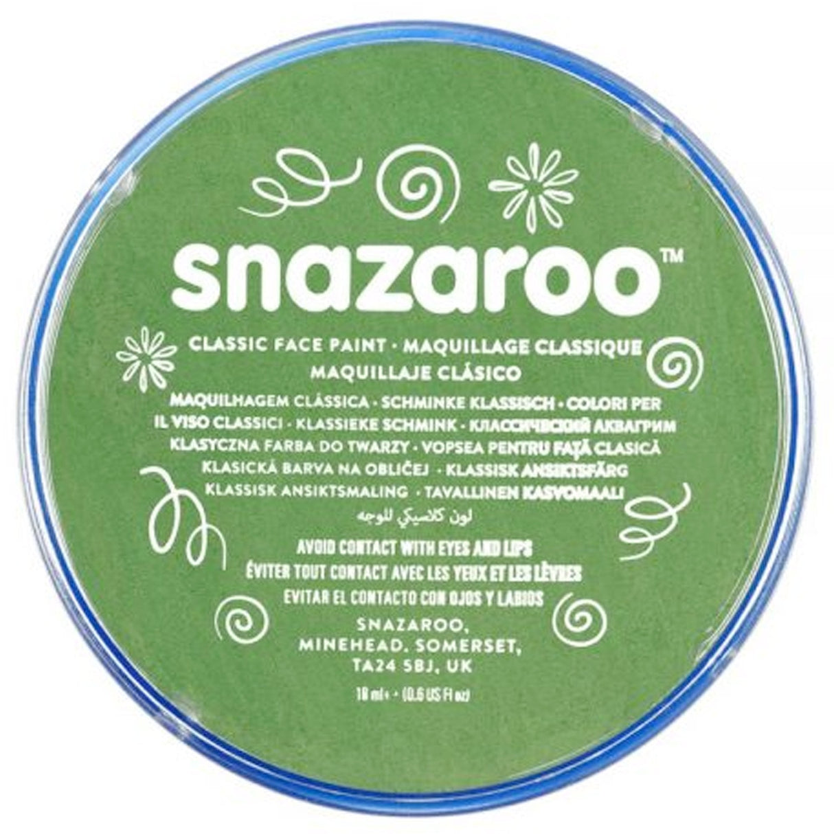 Water Based Face & Body Paint - Grass Green 18ml