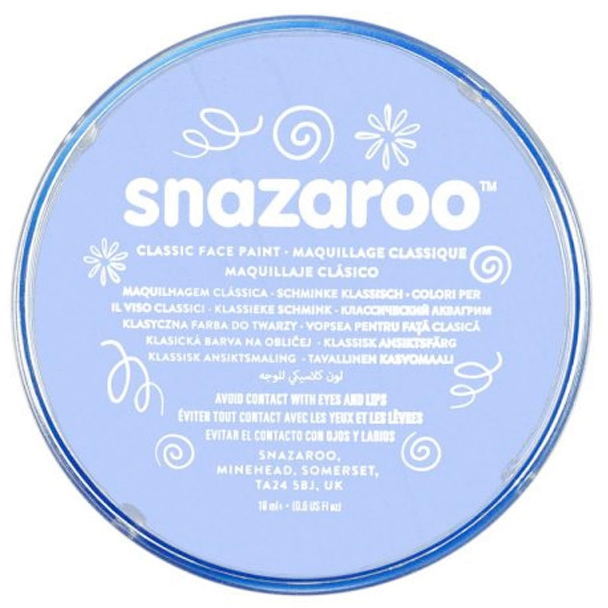 Water Based Face & Body Paint - Pale Blue 18ml