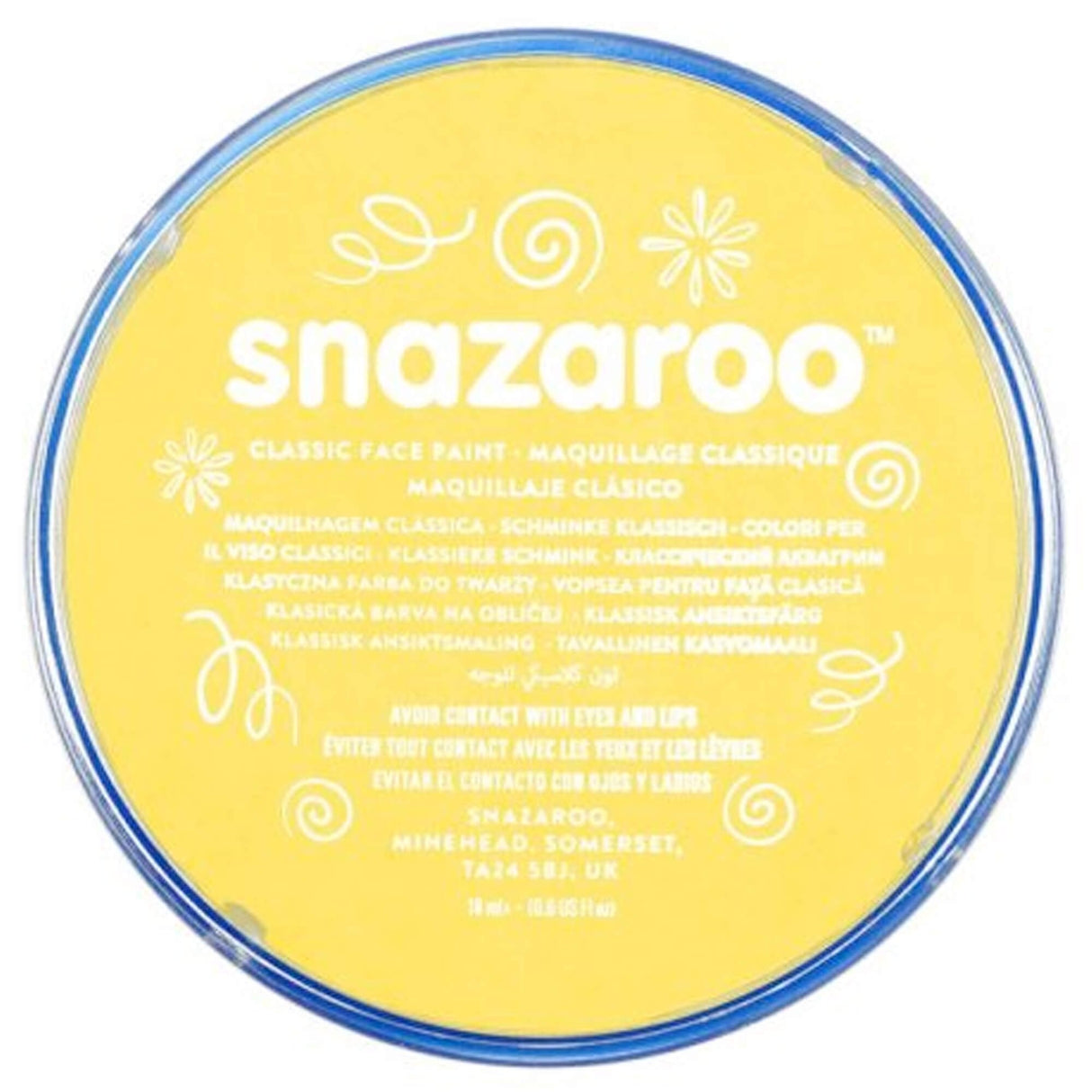 Water Based Face & Body Paint - Bright Yellow 18ml