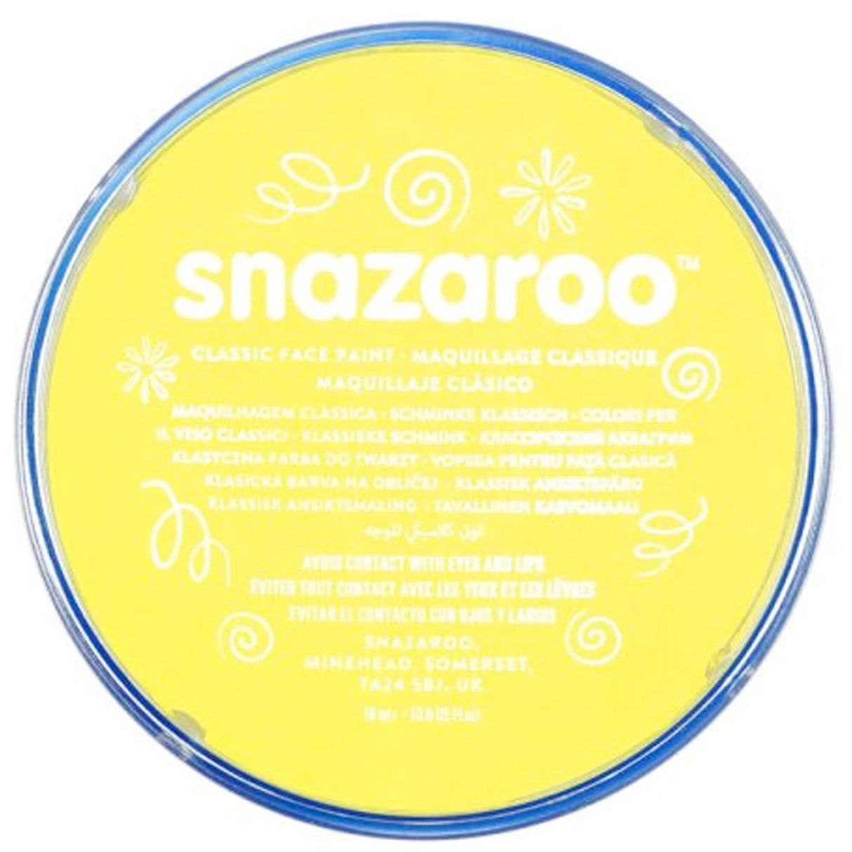 Water Based Face & Body Paint - Pale Yellow 18ml