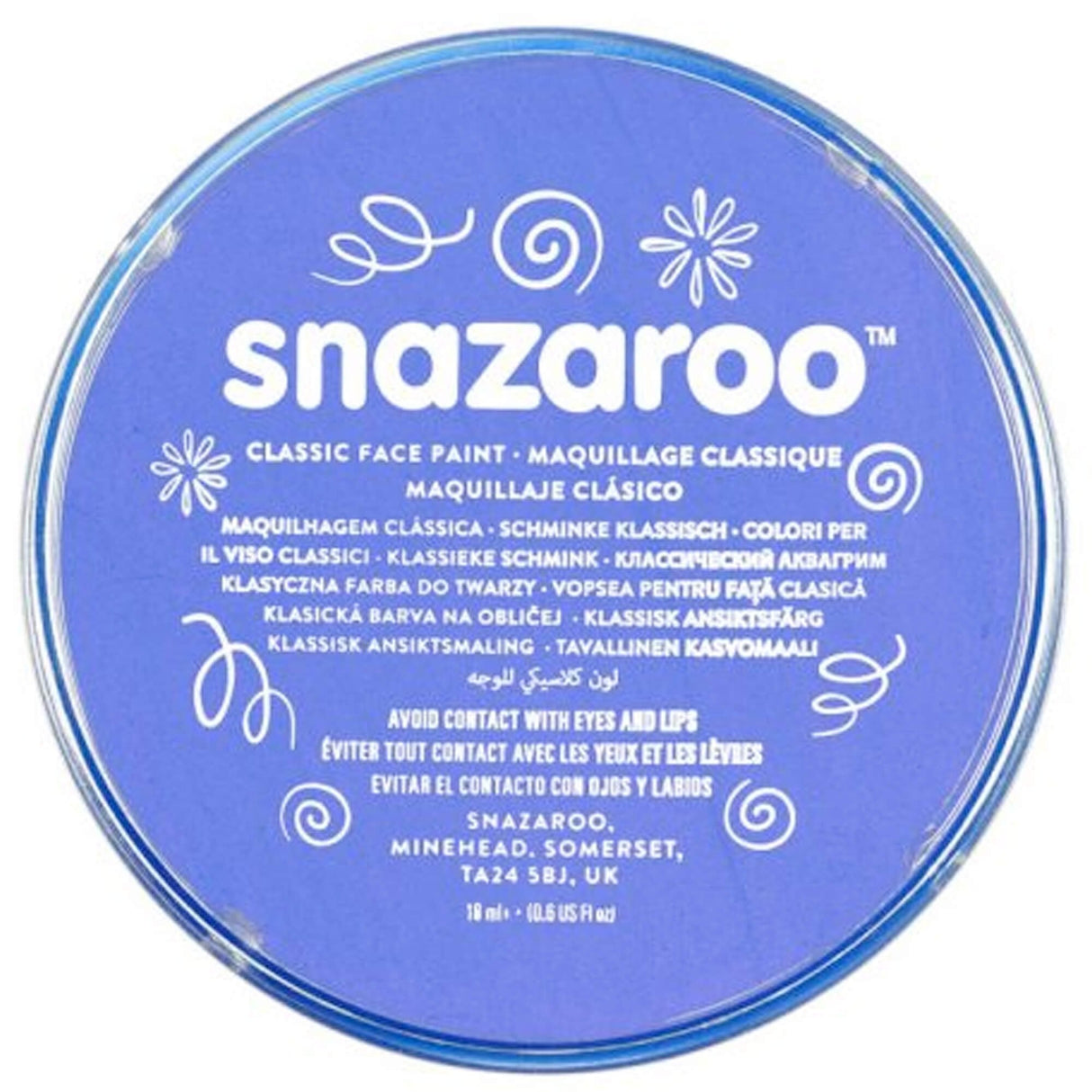 Water Based Face & Body Paint - Sky Blue 18ml