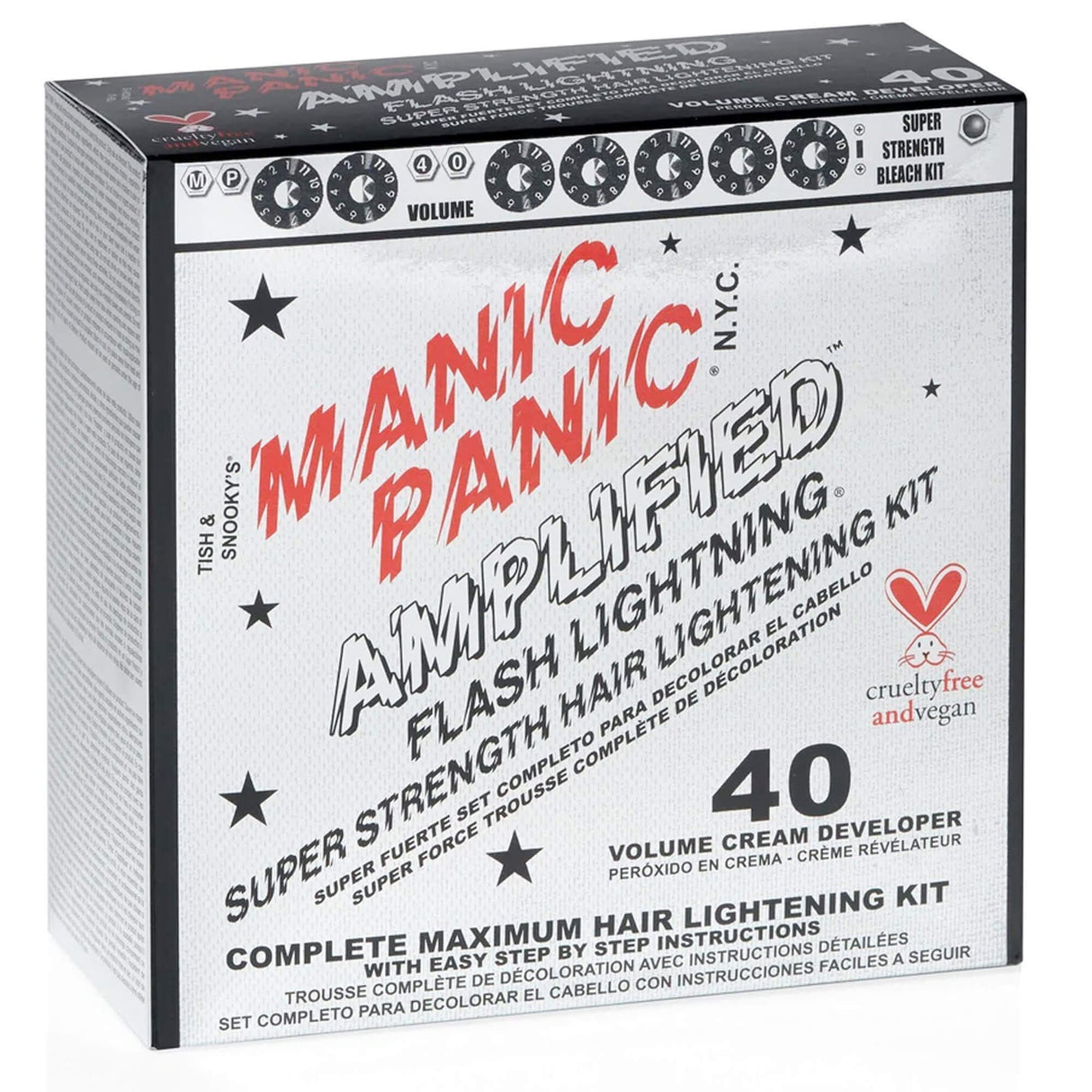 Super Strength Bleach Kit - Amplified Flash Lightening - Complete Maximum Hair Lightening Kit (40 Volume)