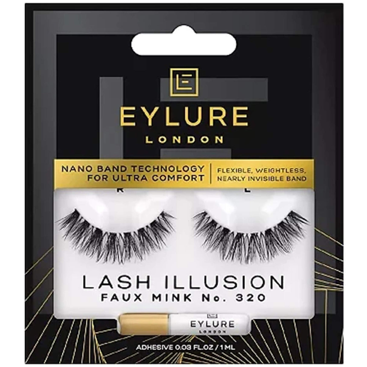 False Eyelashes - Lash Illusions - Faux Mink No. 320 (Adhesive Included 1ml)(OA70512)