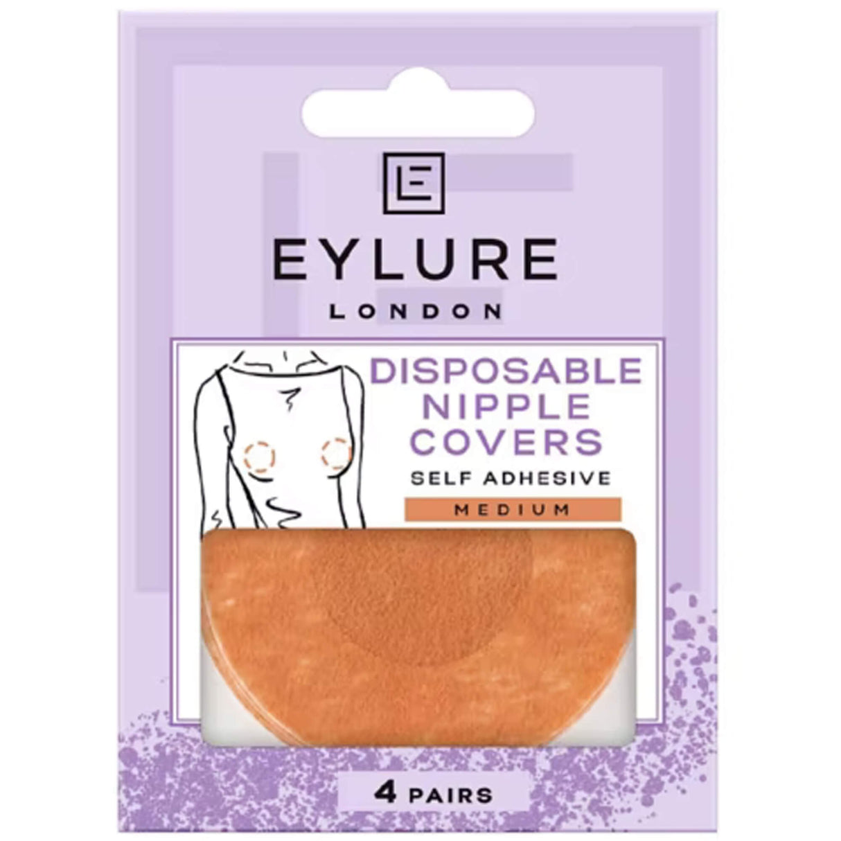Disposable Nipple Covers - Medium Nude (Single-Use & Self-Adhesive)(Pack of 4)