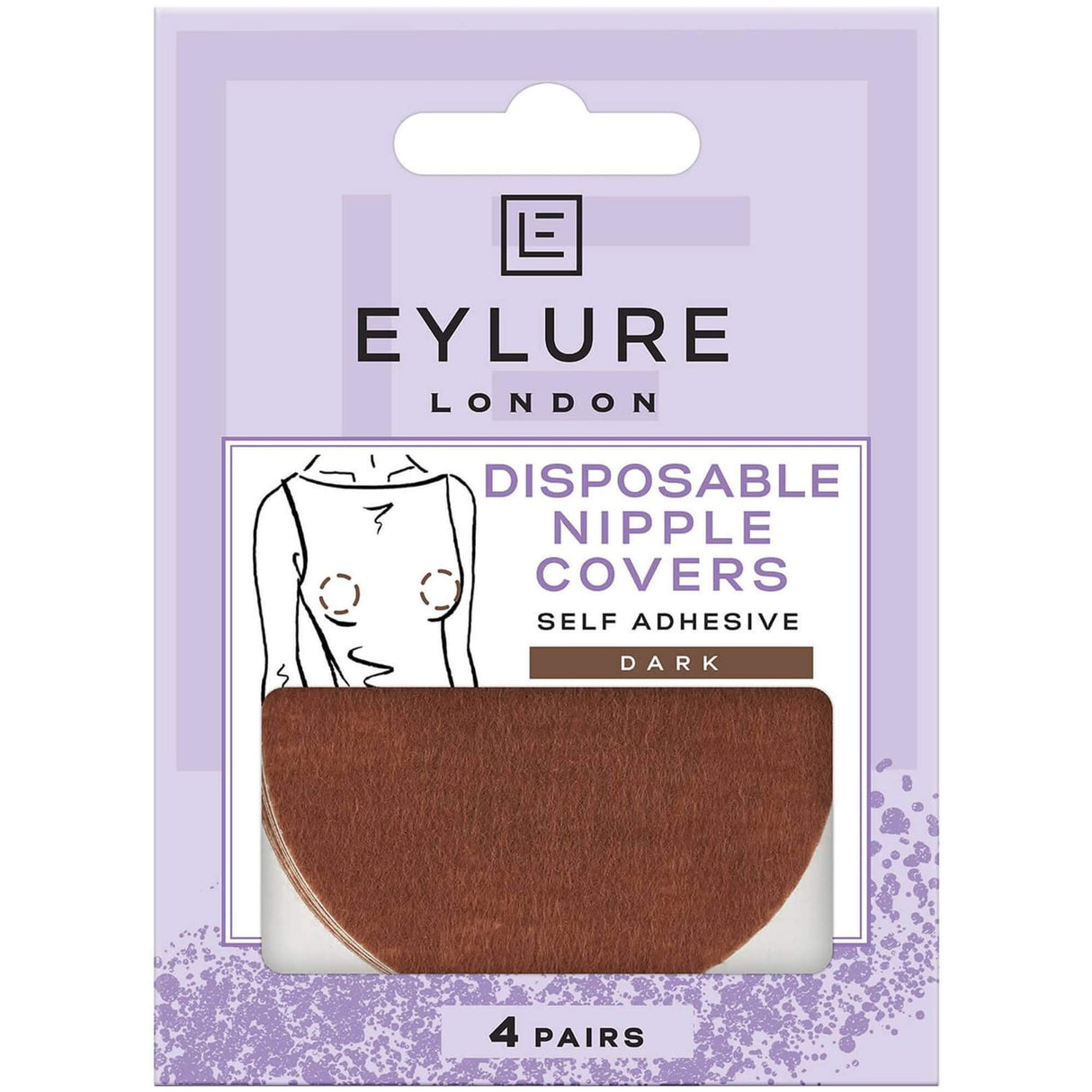 Disposable Nipple Covers - Dark Nude (Single-Use & Self-Adhesive)(Pack of 4)