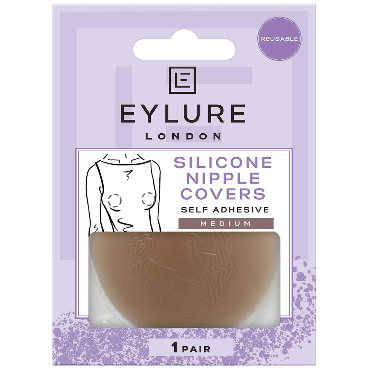Silicone Nipple Covers - Medium Nude (Reusable & Self-Adhesive)(Pack of 2)