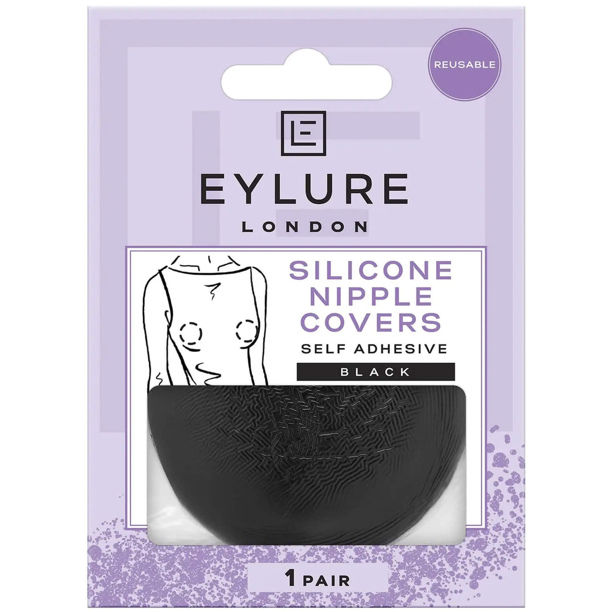 Silicone Nipple Covers - Black (Reusable & Self-Adhesive)(Pack of 2)