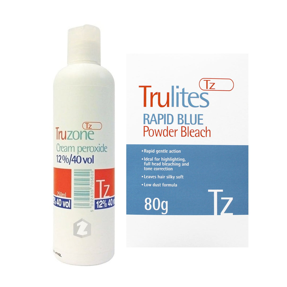 Trulites Rapid Blue Powder Bleach (80g) & 12%/40 Cream Peroxide