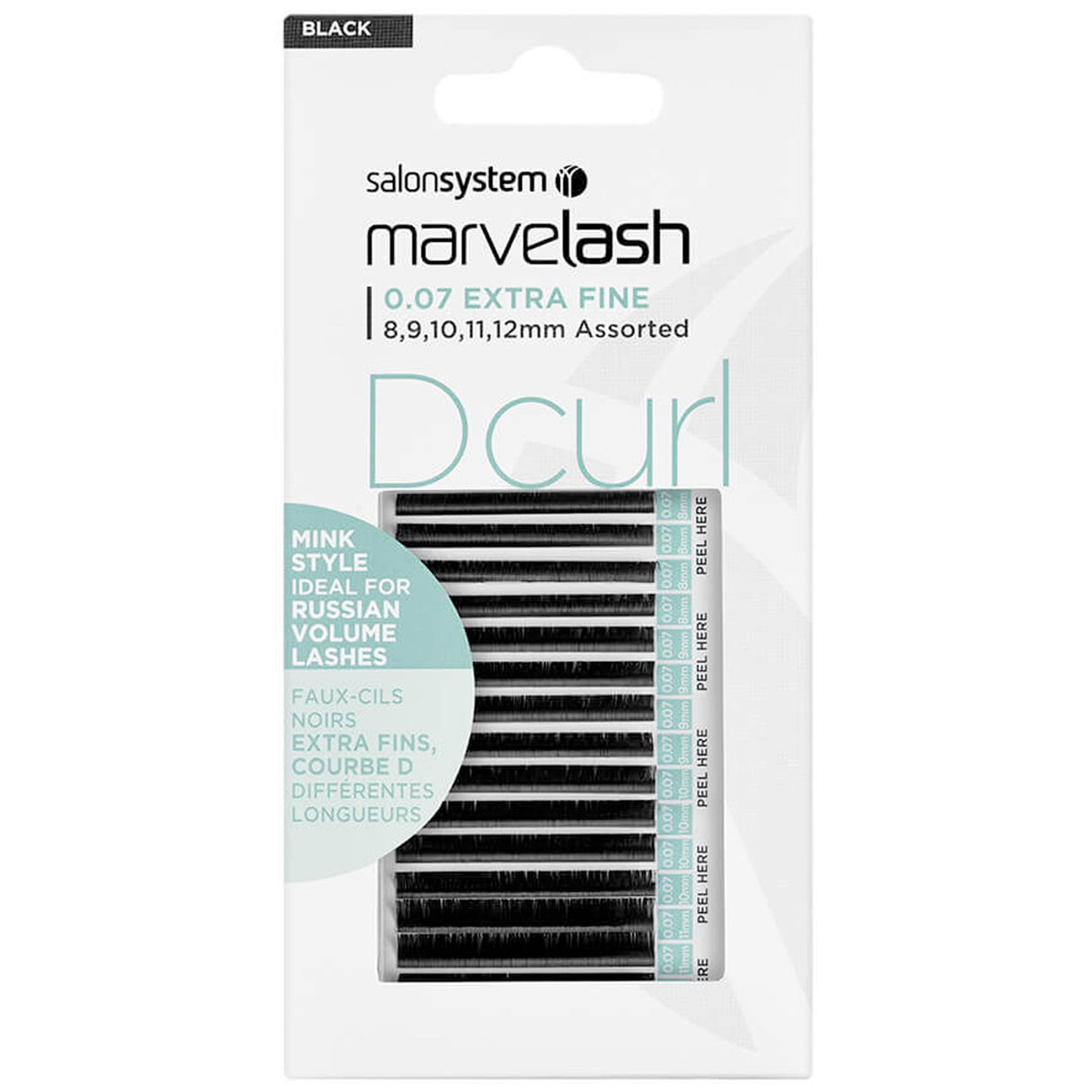Marvelash Russian Volume Individual Lashes - D Curl 0.07 - 8-14mm (0226412)