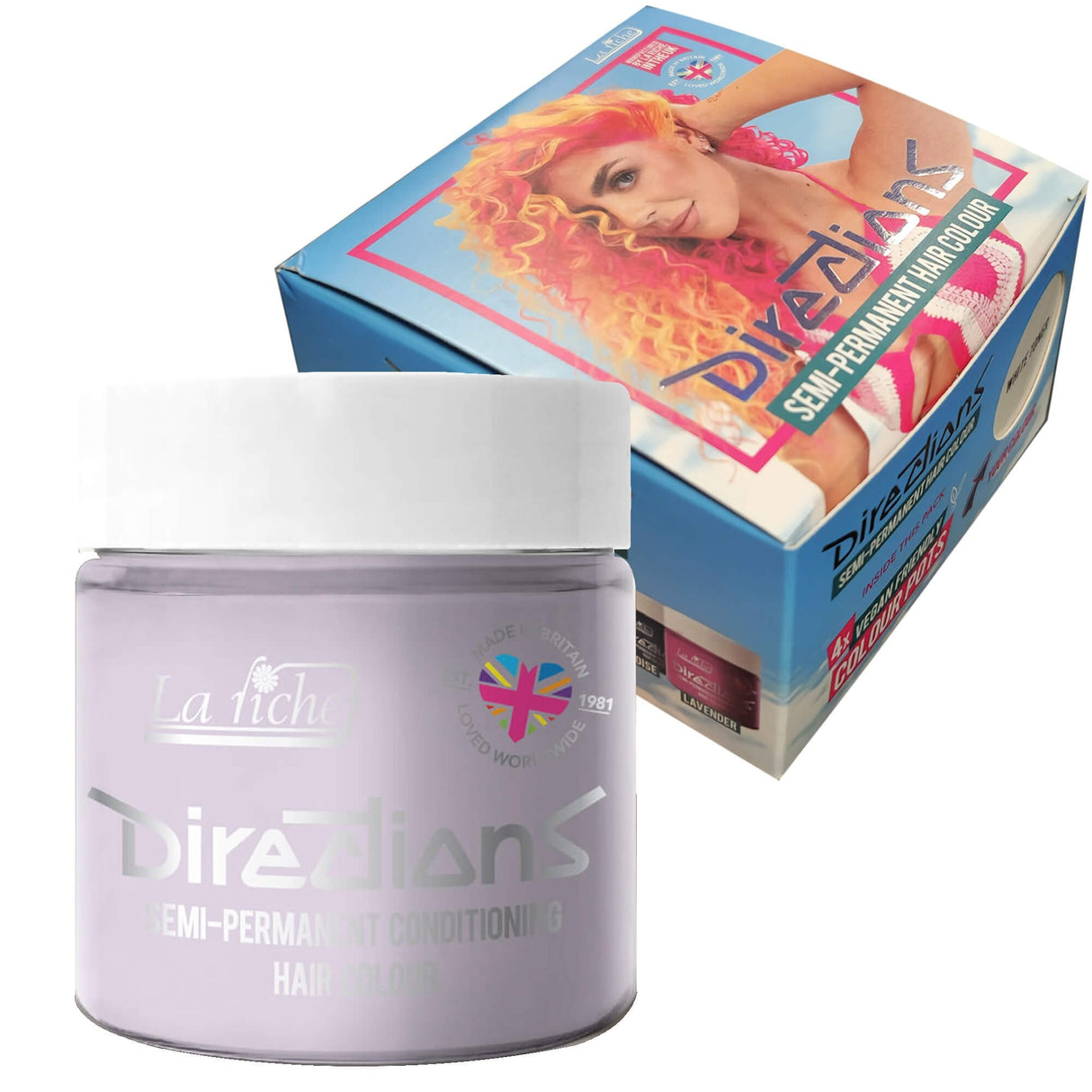 Directions White Toner Semi-Permanent Conditioning Hair Dye (4 x 100ml)