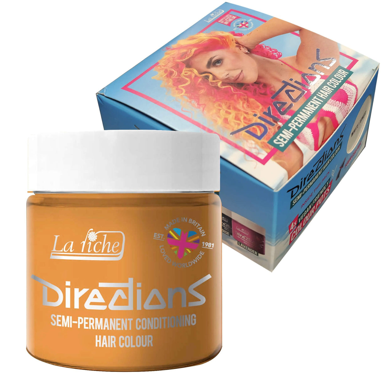 Directions Semi Permanent Hair Dye - Apricot (4 x 88ml)
