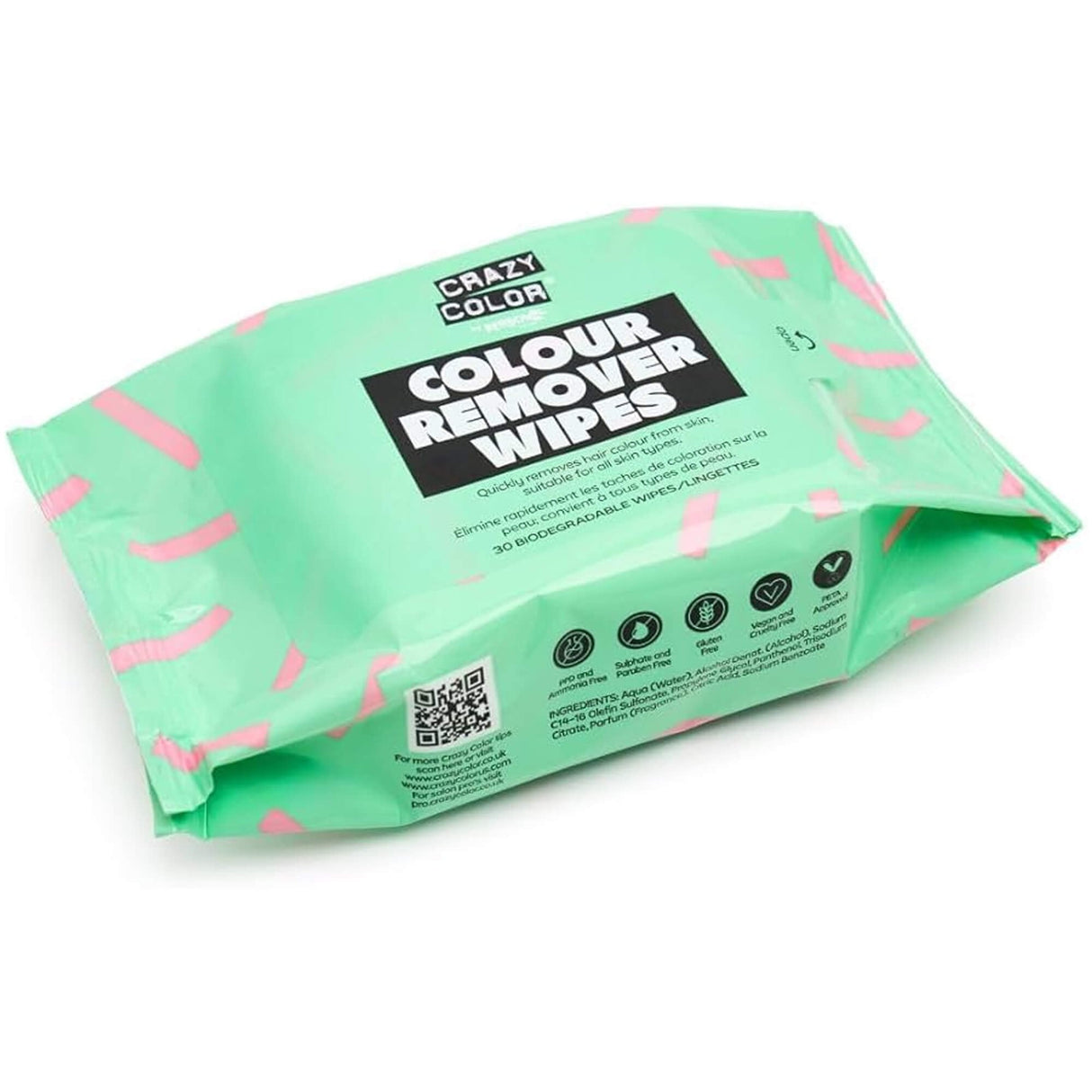 Hair Colour Remover Wipes - Biodegradable, Vegan & Cruelty-Free (Pack of 30)