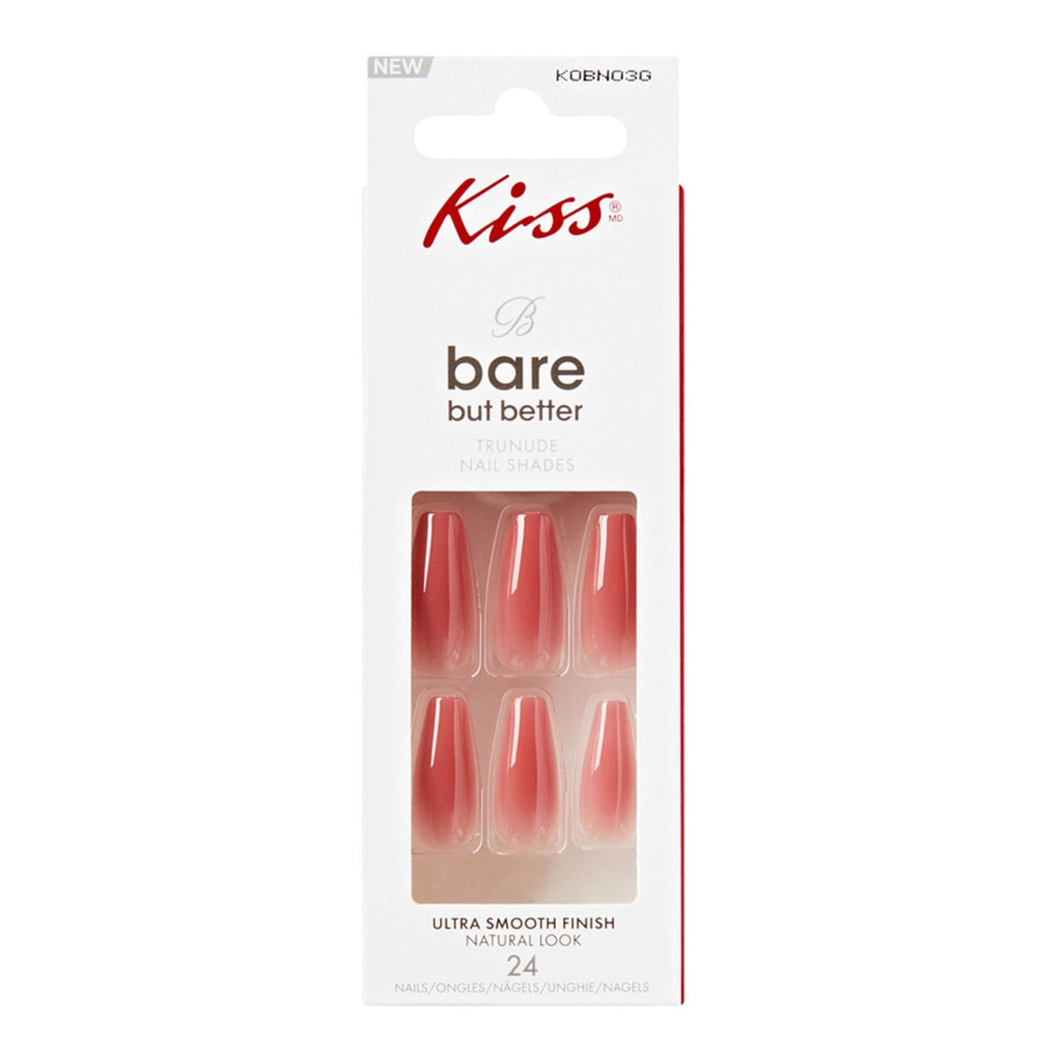Bare But Better False Nails - Blank Space (24 Nails & Adhesive 2g)