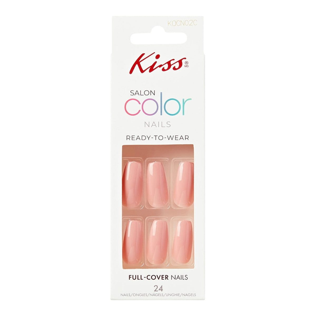 Salon Colour False Nails - Fake Smile (24 Nails & Adhesive 2g)