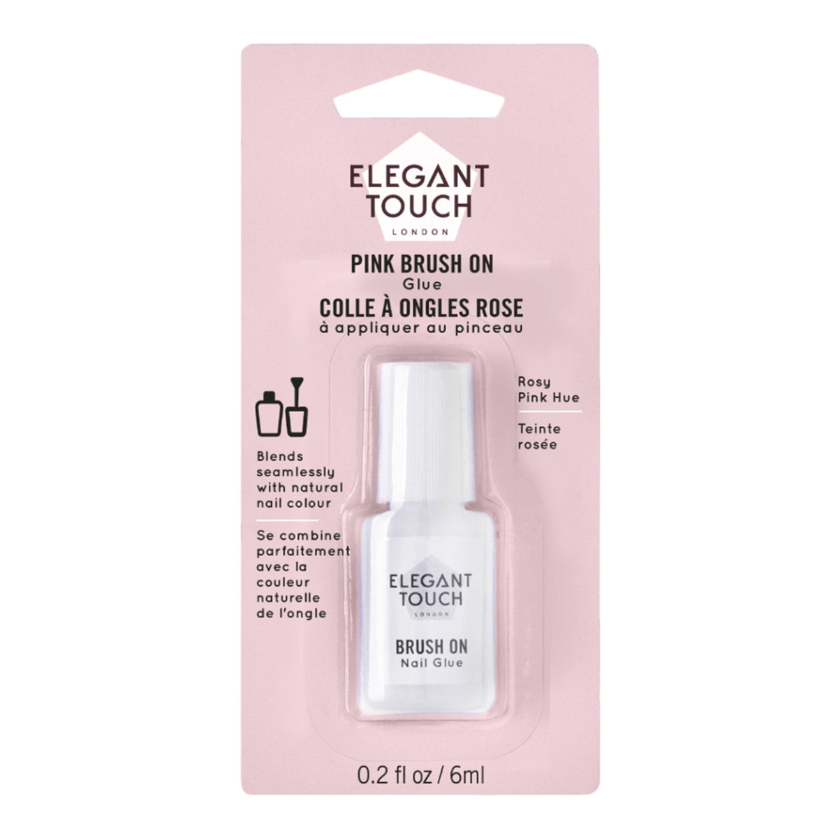 Pink Brush On Nail Glue 6ml (OA4022856)