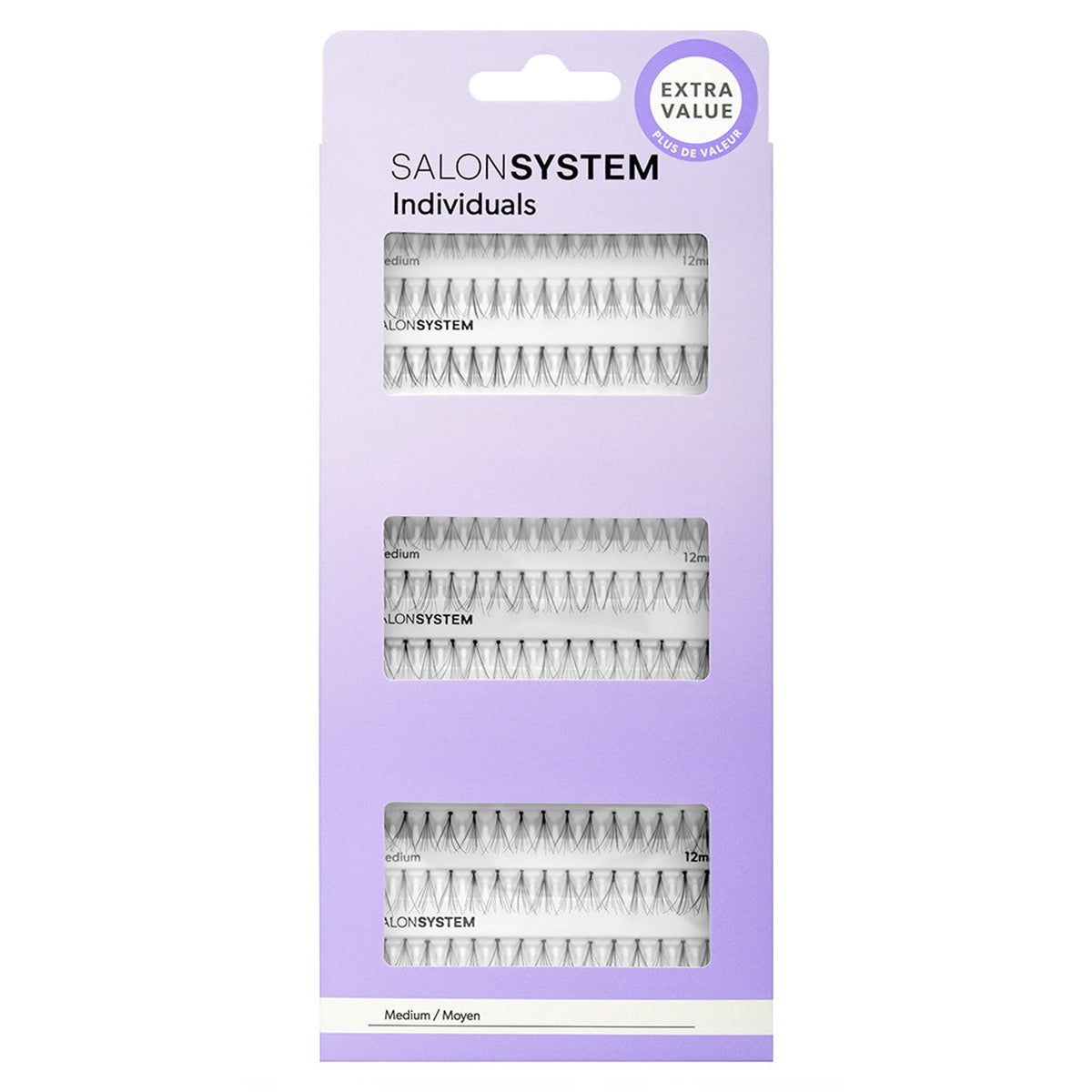 Salon Value Individual Eyelashes - Black Medium (0225107-5)