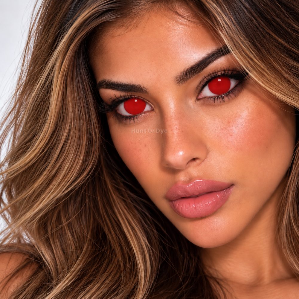 Blind Red Halloween Contact Lenses - 1 Day