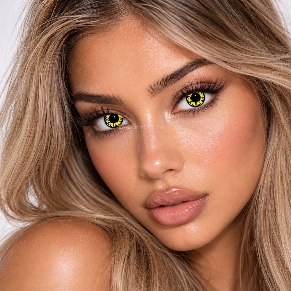 One Day Halloween Contact Lenses - Explosion Yellow