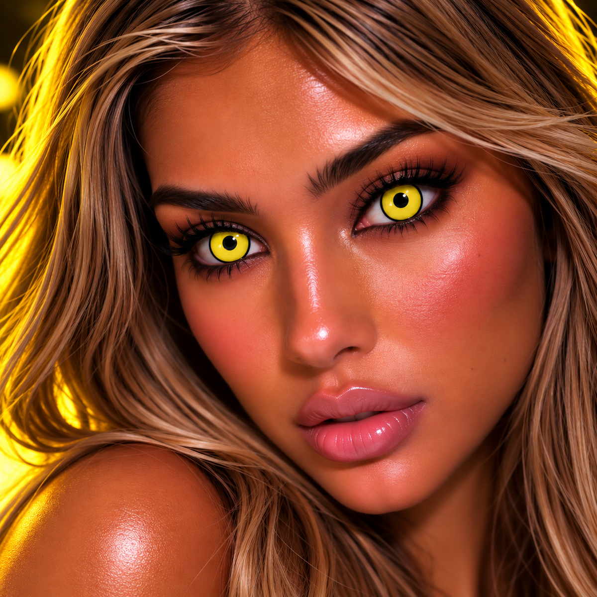 One Day Halloween Contact Lenses - Sclera Manson Yellow